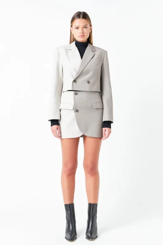 Cropped Colorblock Blazer sold by Endless Rose