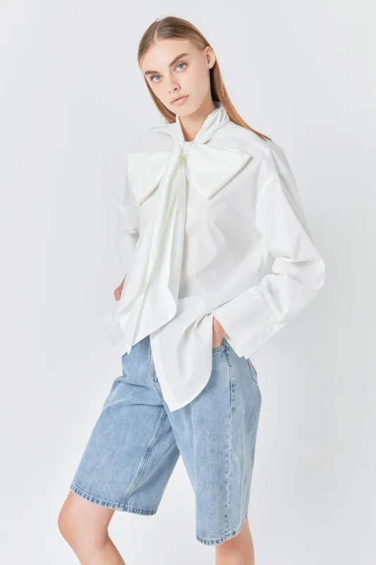 Bow Detailed Shirt sold by Endless Rose