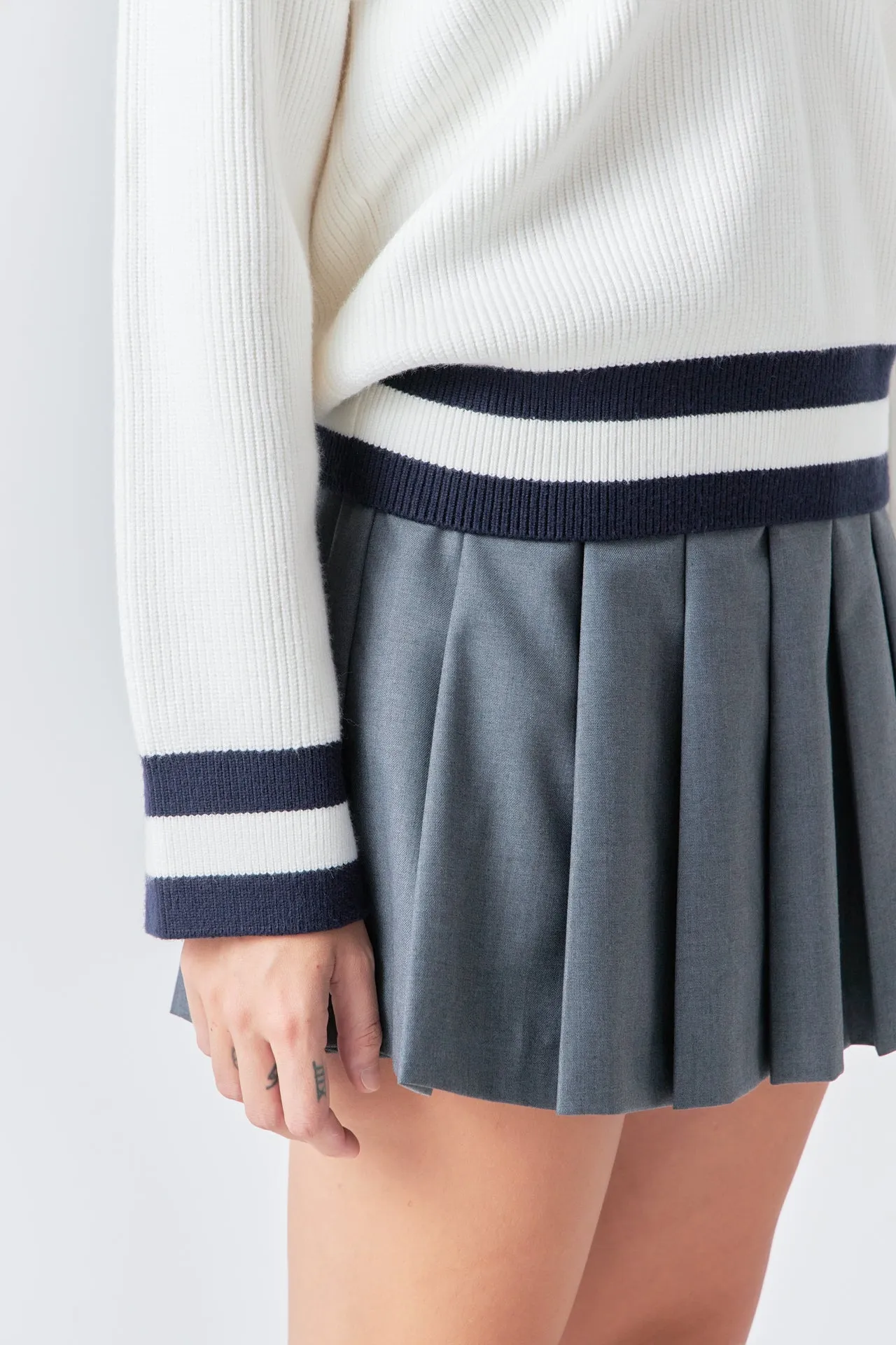 Striped V-neck Knit Sweater sold by Endless Rose product image thumbnail 4