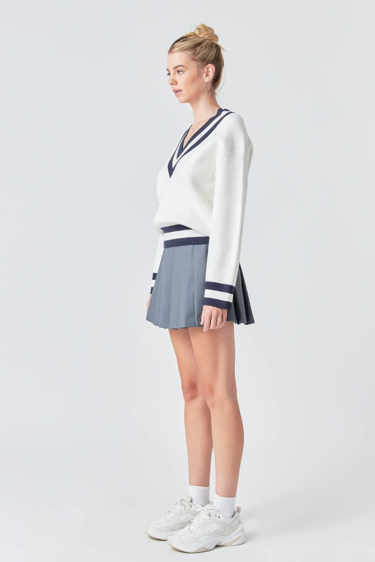 Striped V-neck Knit Sweater sold by Endless Rose product image thumbnail 5