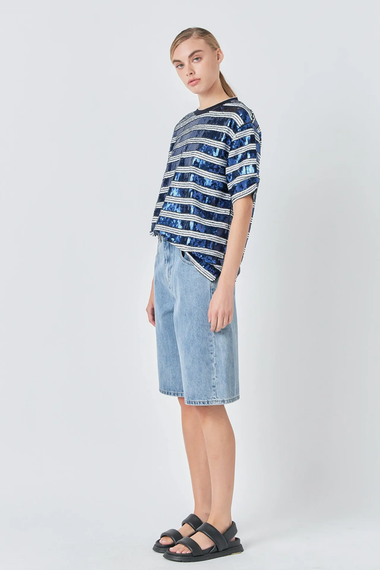 Sequin Stripe Top sold by Endless Rose product image thumbnail 4