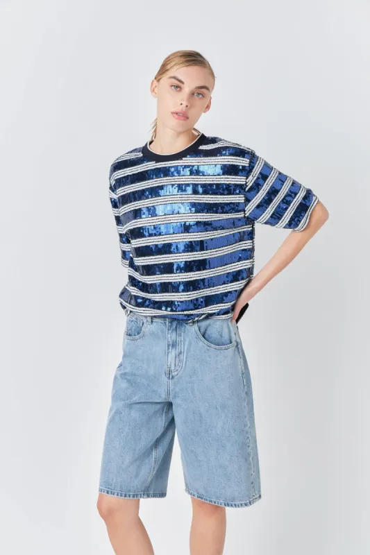 Sequin Stripe Top sold by Endless Rose