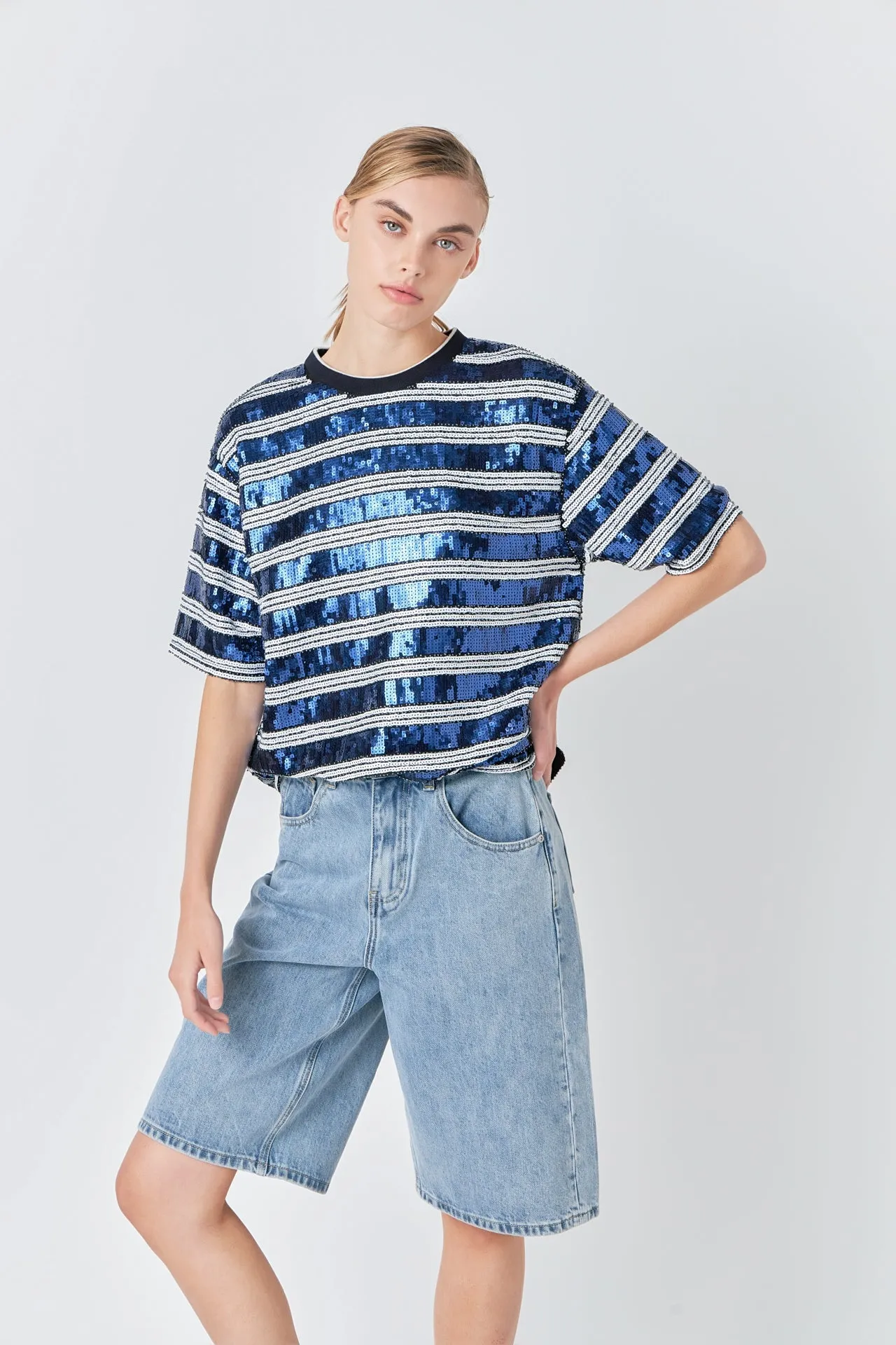 Sequin Stripe Top sold by Endless Rose product image thumbnail 5