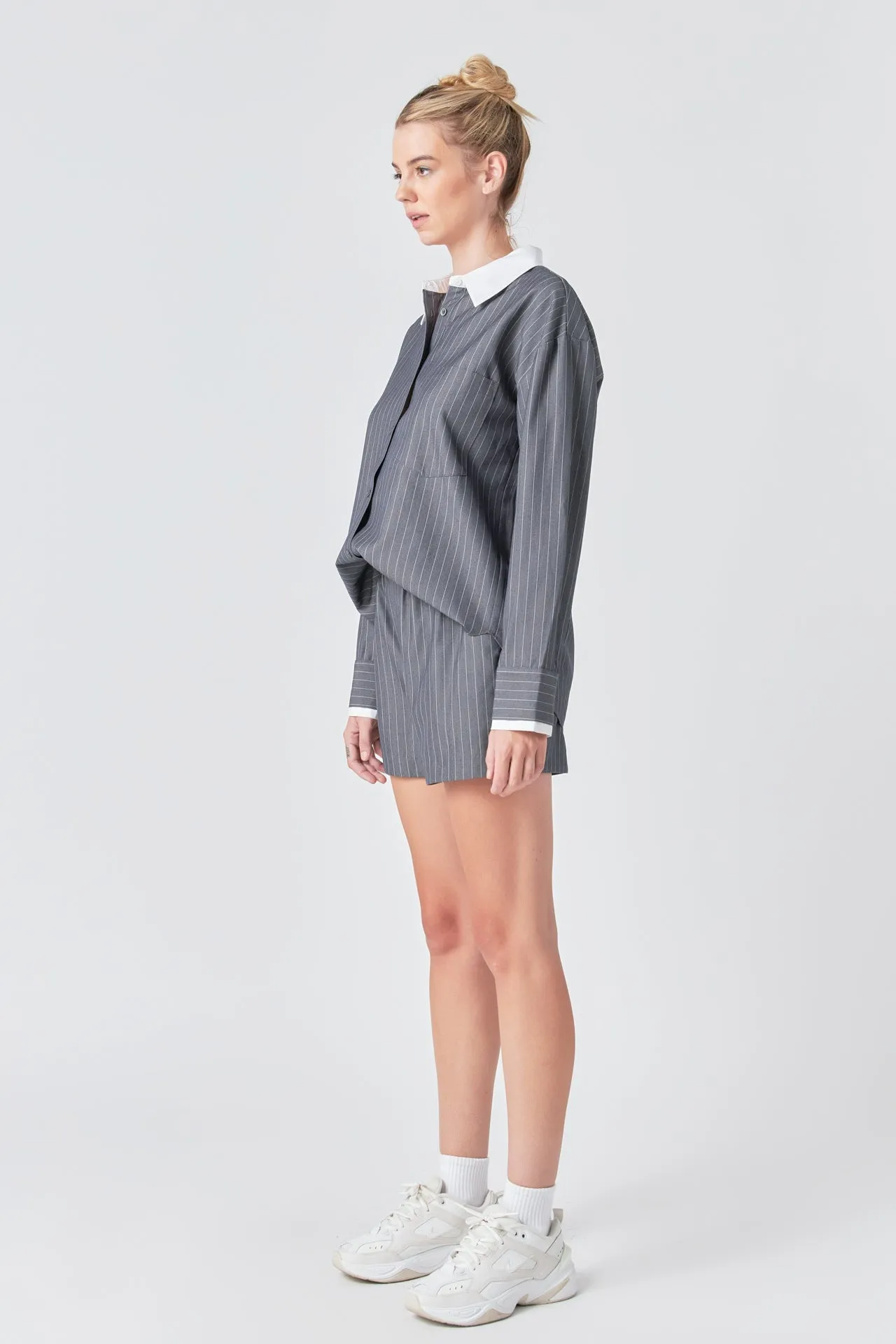 Oversized Pinstripe Shirt sold by Endless Rose product image thumbnail 4