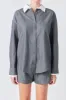 Oversized Pinstripe Shirt sold by Endless Rose