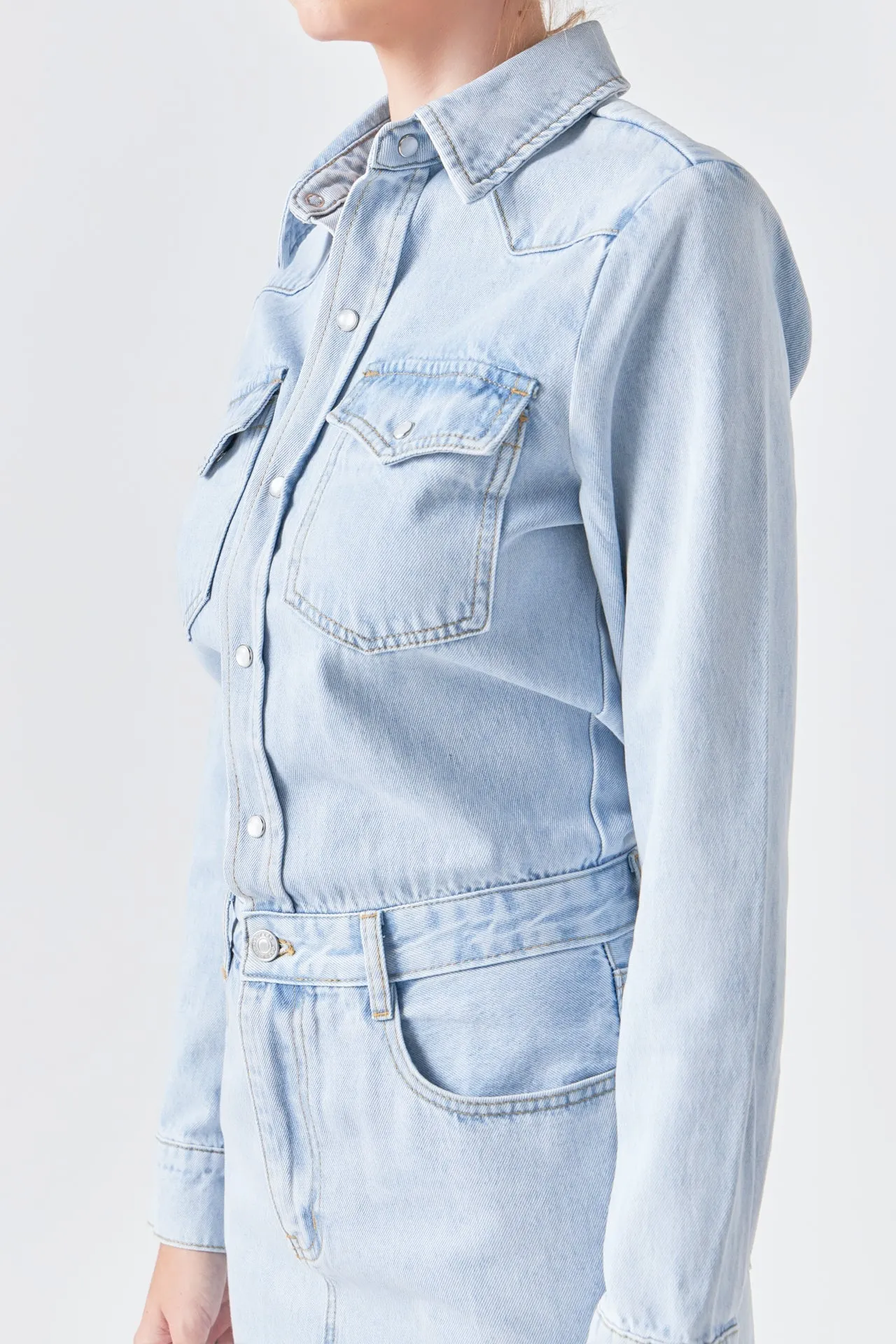 Denim Mini Dress sold by Endless Rose product image thumbnail 5