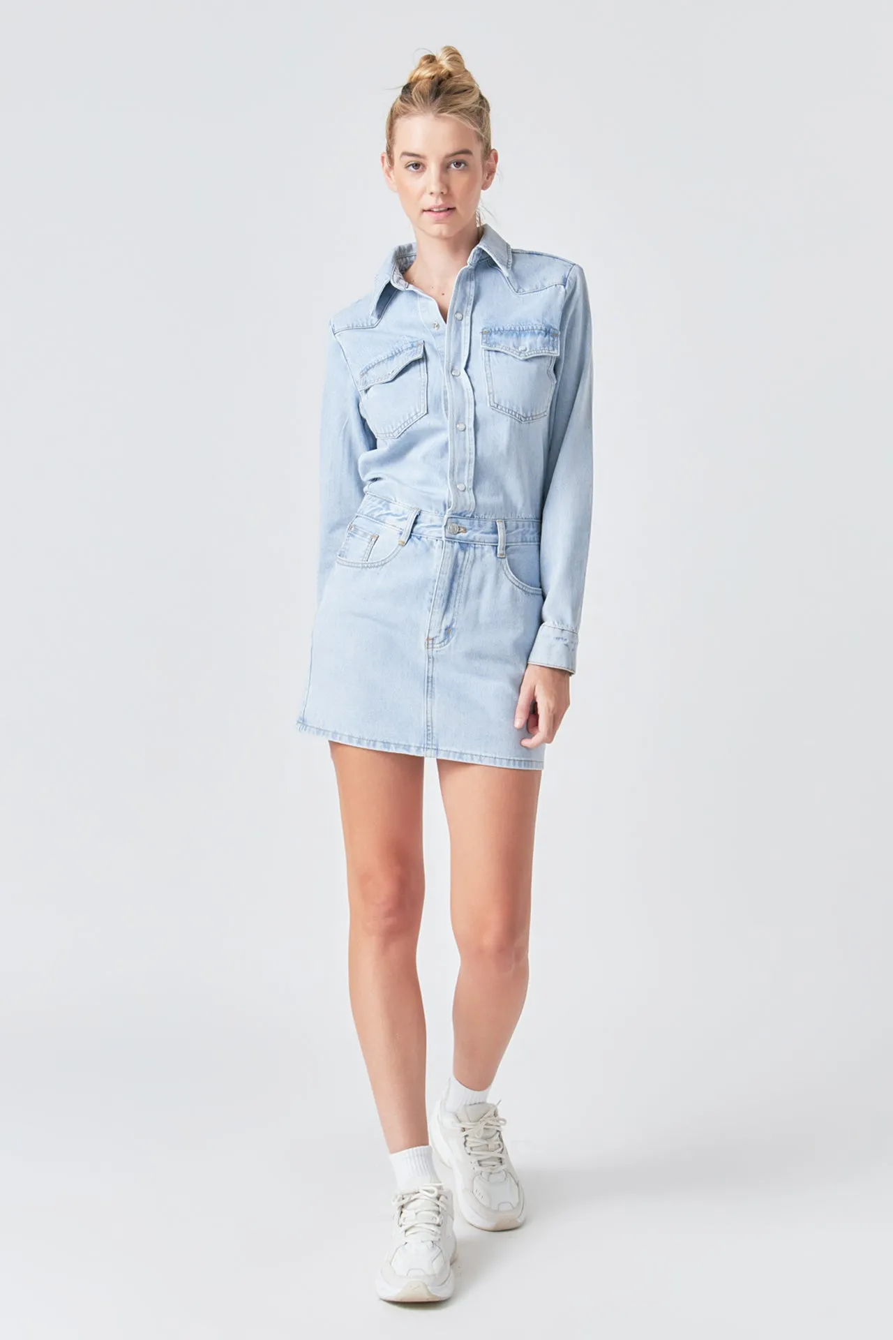 Denim Mini Dress sold by Endless Rose