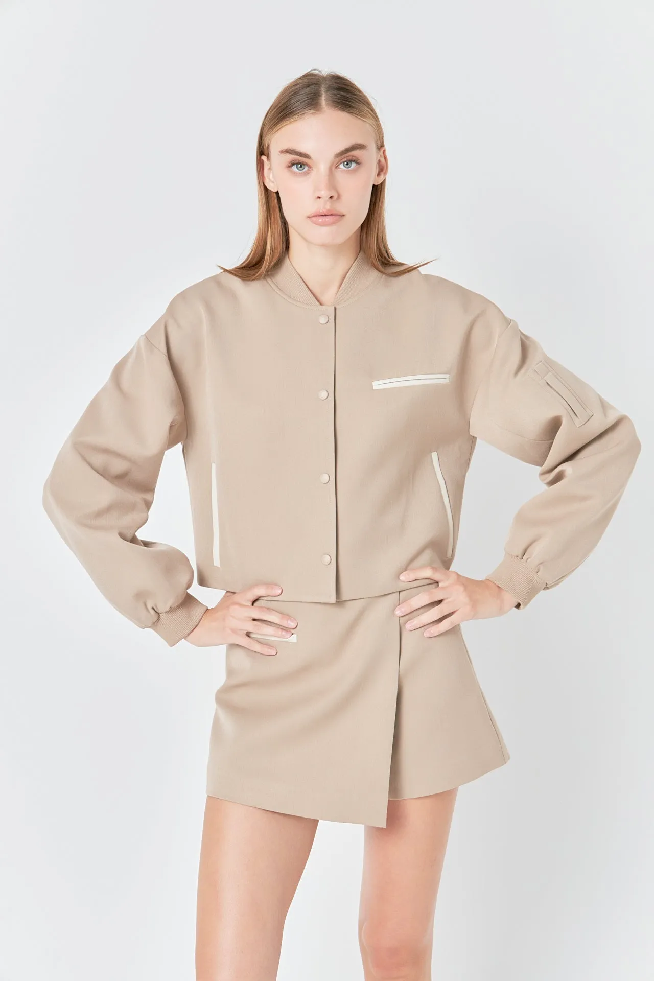 Cropped Bomber Jacket sold by Endless Rose