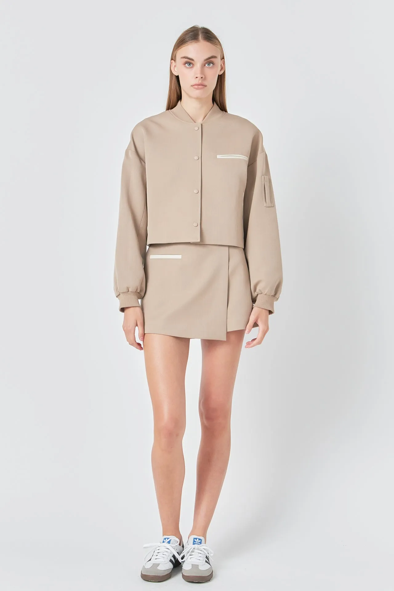 Cropped Bomber Jacket sold by Endless Rose product image thumbnail 2