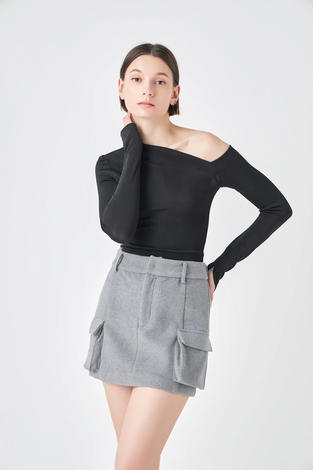 Asymmetric Shoulder Top sold by Endless Rose product image thumbnail 5
