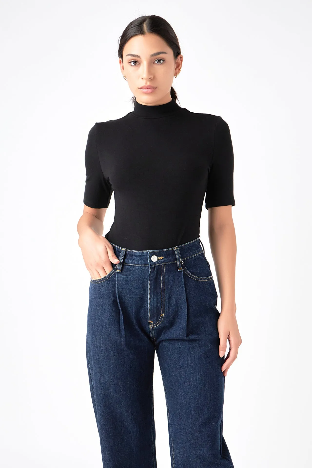 Soft Mock Neck Bodysuit sold by Endless Rose