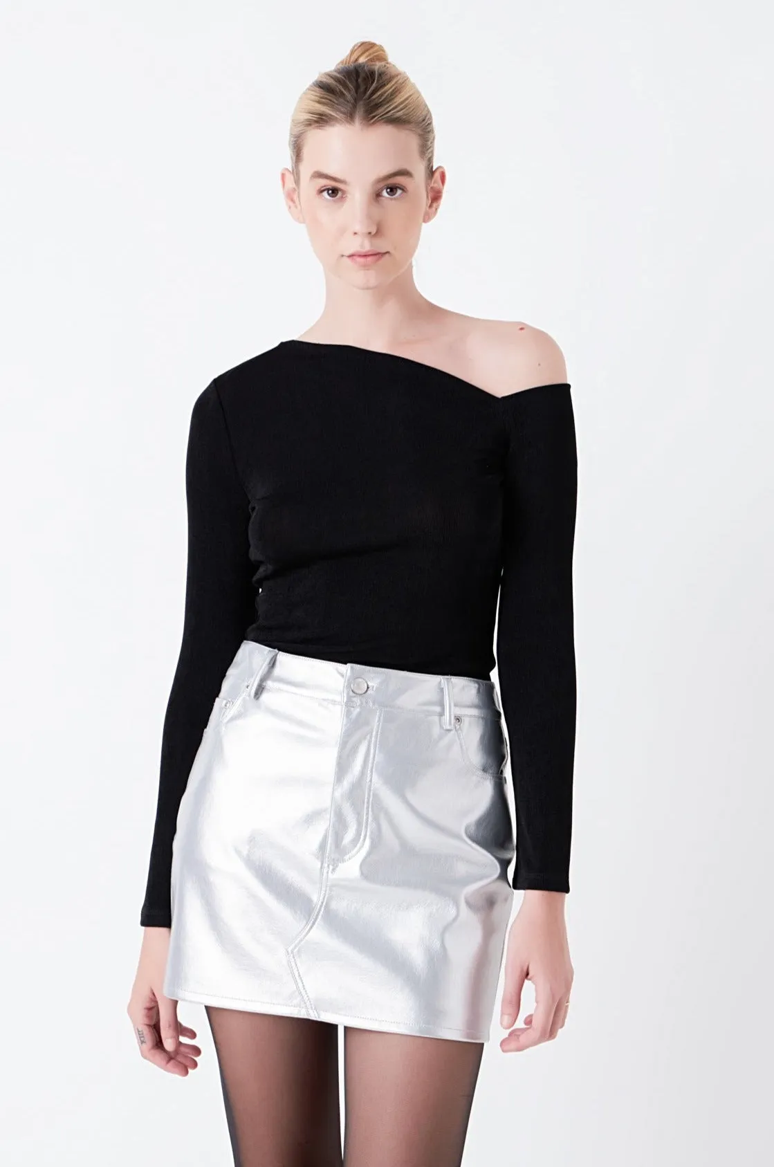 Faux Leather Mini Skirt sold by Endless Rose