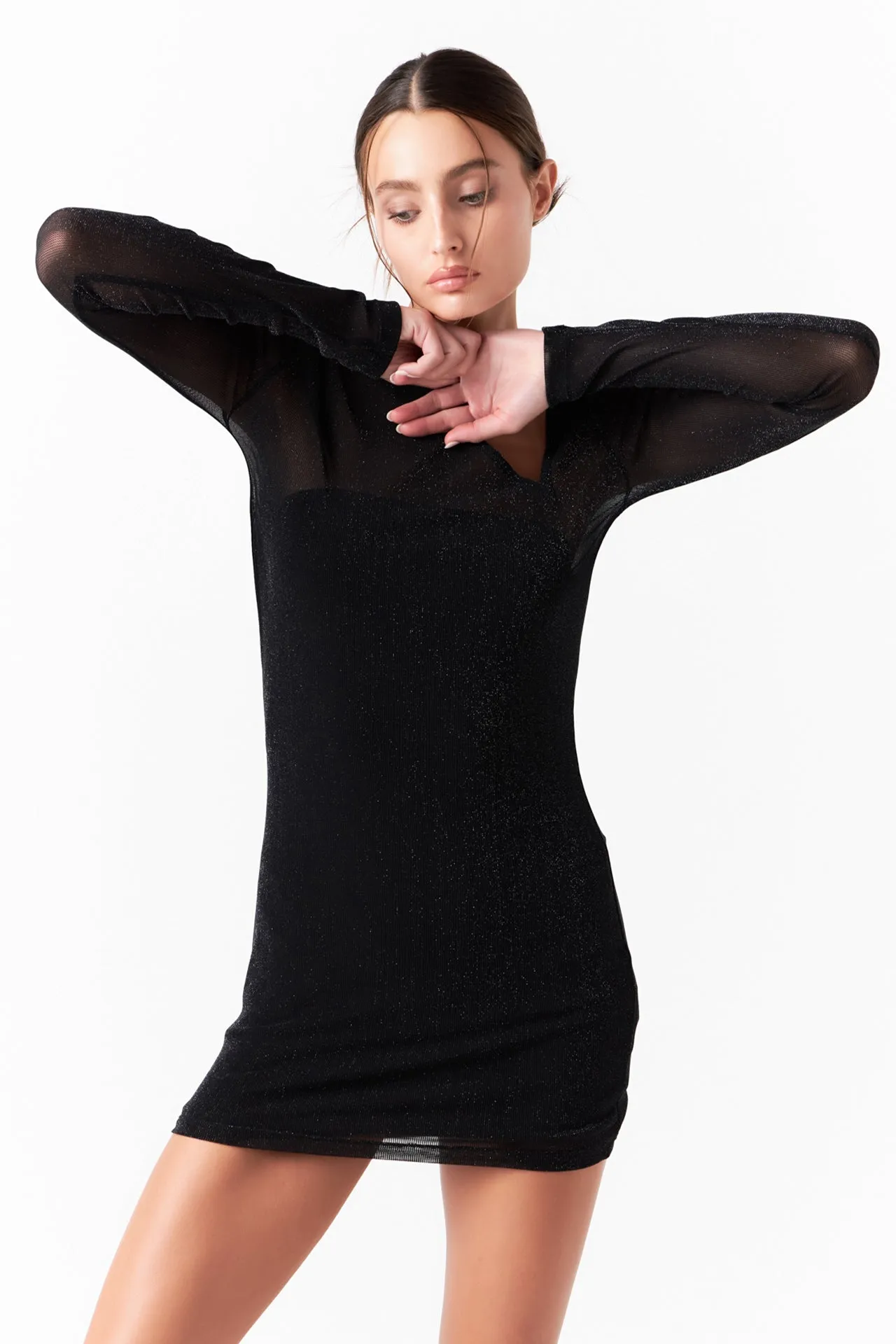 Sparkly Mini Dress with Cut out Detail sold by Endless Rose product image thumbnail 5