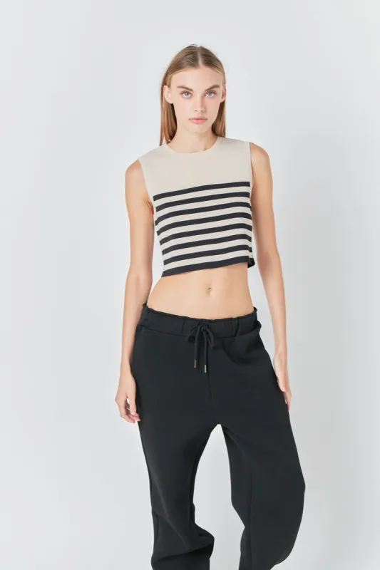 Striped Knit Sleeveless Top sold by Endless Rose