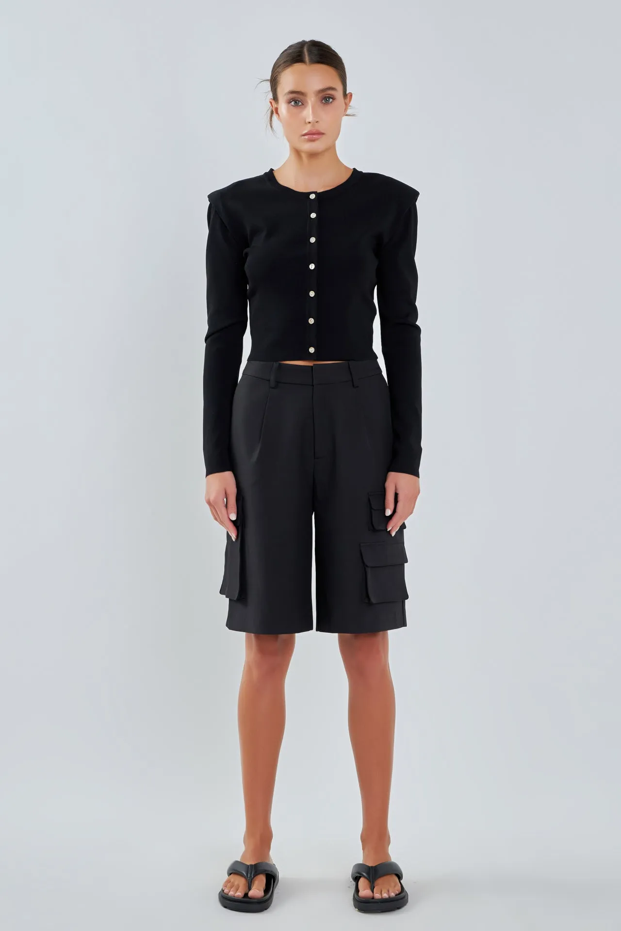 Shoulder Pad Cardigan sold by Endless Rose product image thumbnail 2