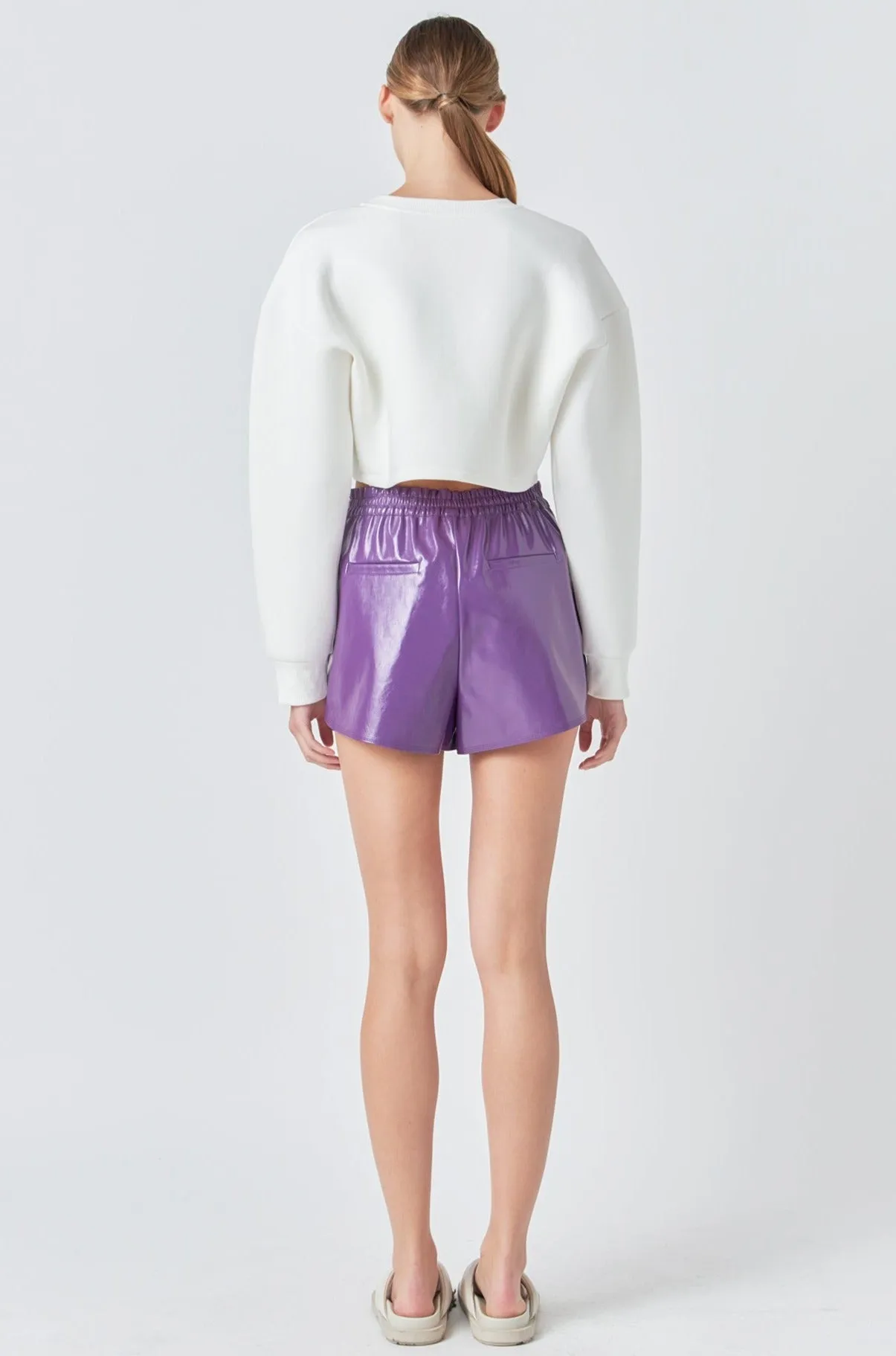 High-Waisted Faux Leather Shorts sold by Endless Rose product image thumbnail 5