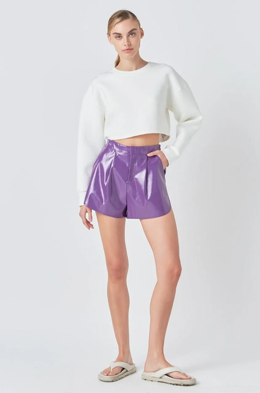 High-Waisted Faux Leather Shorts sold by Endless Rose product image thumbnail 2