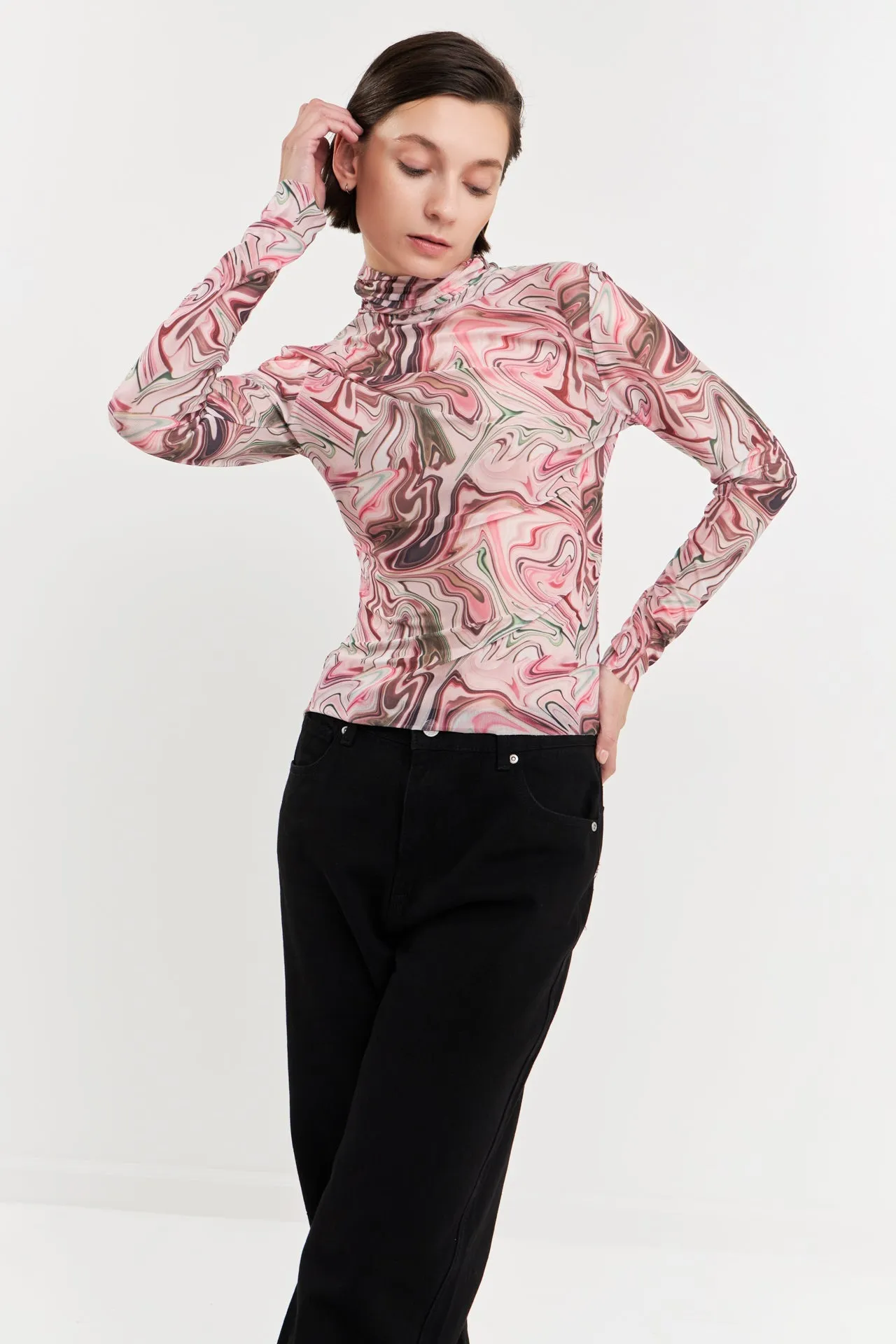 Print Mesh Top sold by Endless Rose