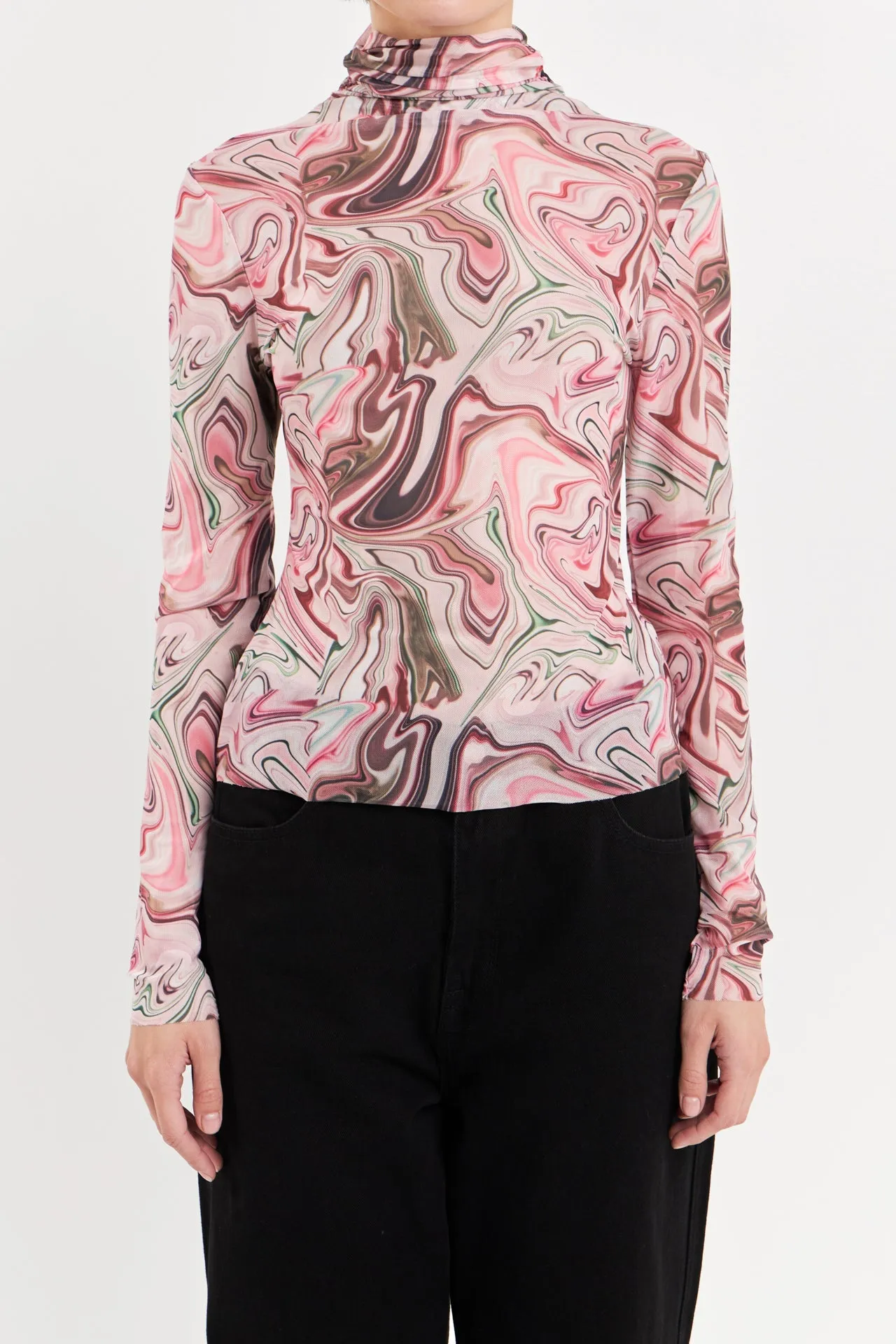 Print Mesh Top sold by Endless Rose product image thumbnail 3