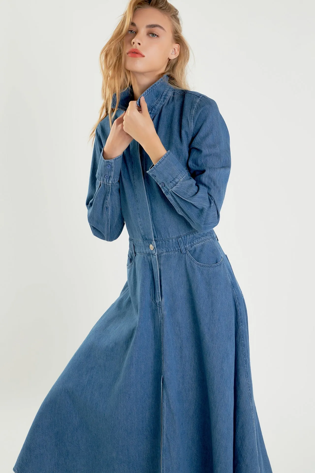 Button Up Denim Maxi Dress sold by Endless Rose product image thumbnail 3