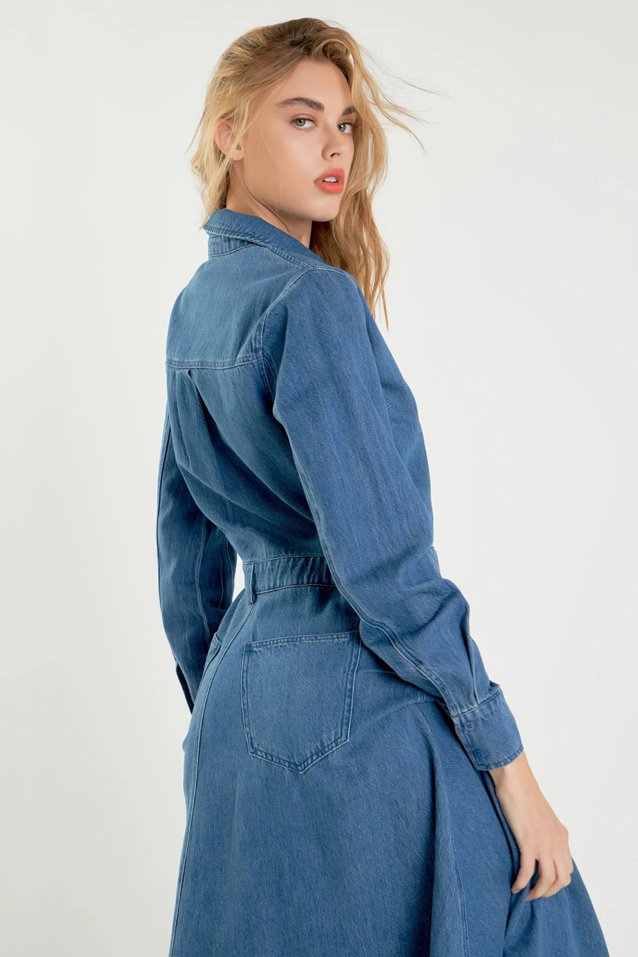Button Up Denim Maxi Dress sold by Endless Rose product image thumbnail 5
