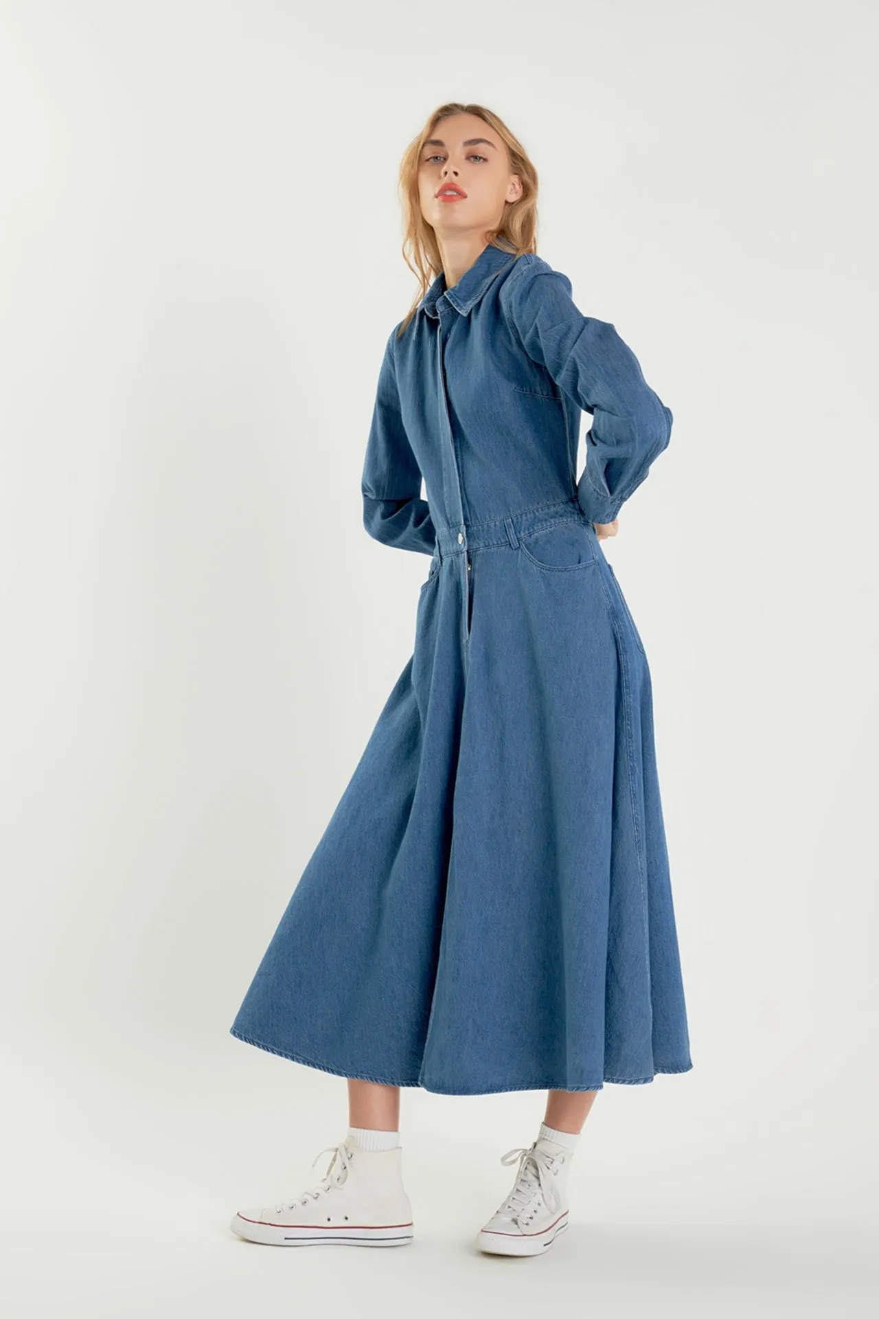 Button Up Denim Maxi Dress sold by Endless Rose product image thumbnail 2
