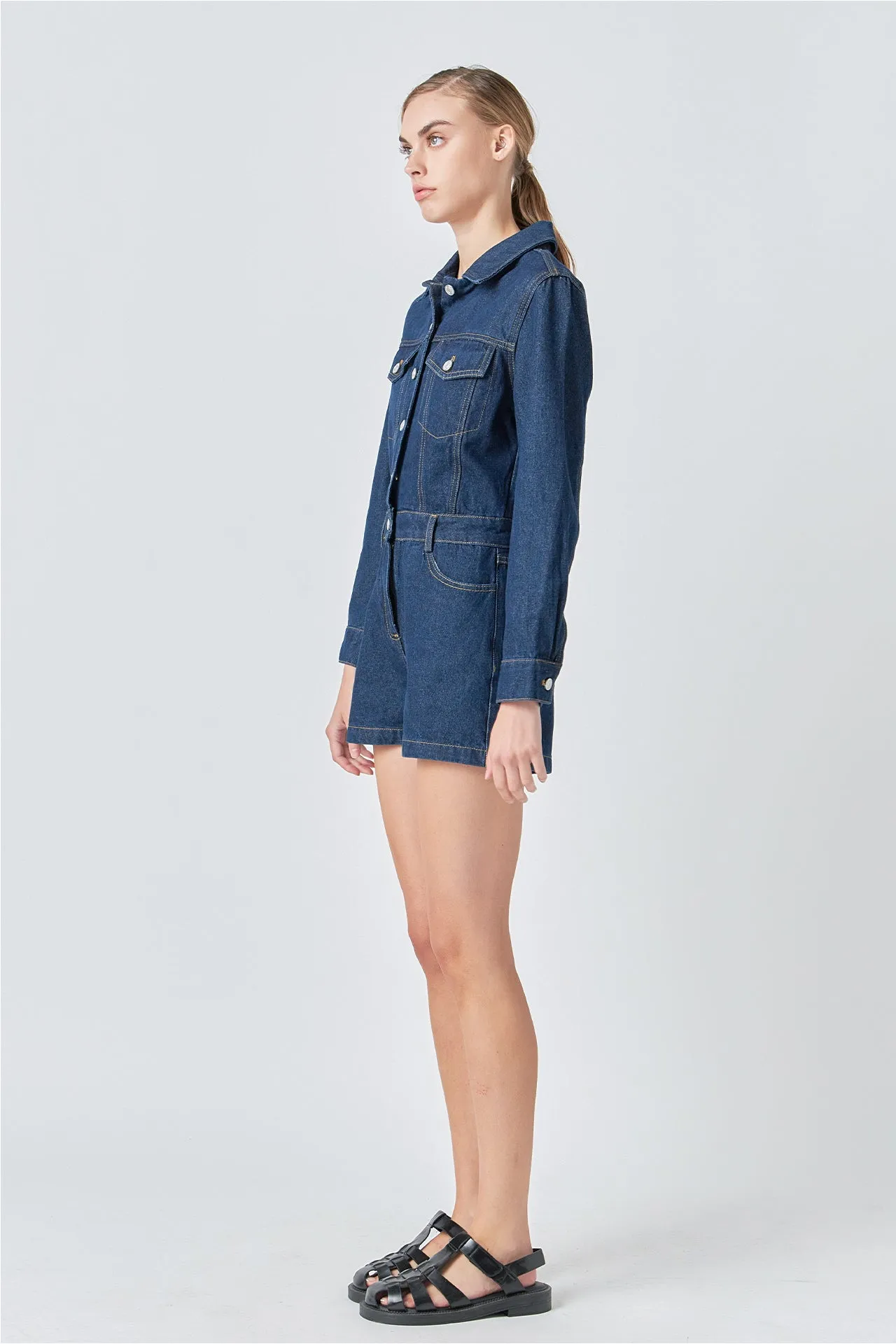 Denim Mini Jumpsuit sold by Endless Rose product image thumbnail 2