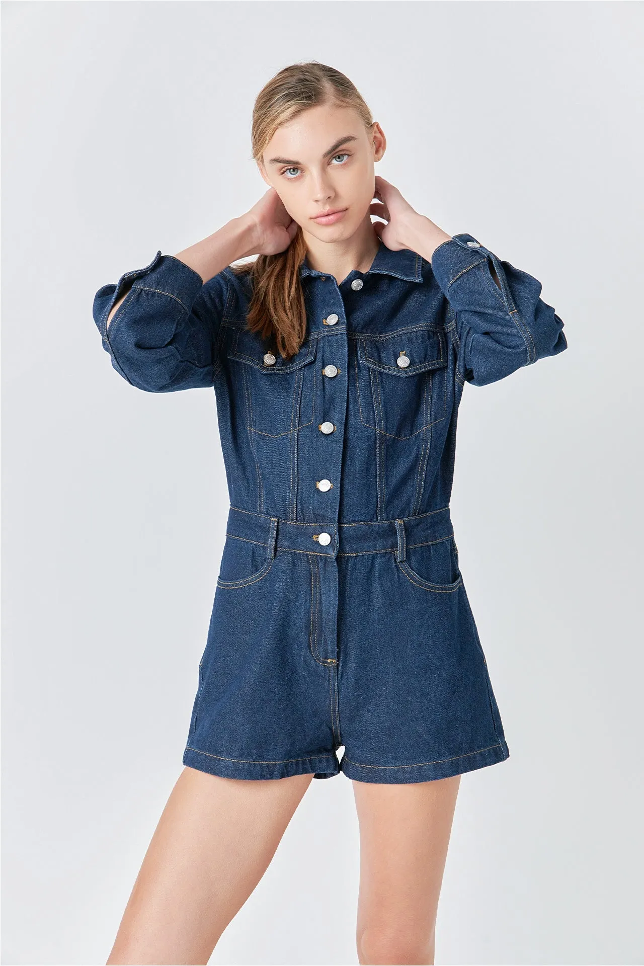 Denim Mini Jumpsuit sold by Endless Rose product image thumbnail 3