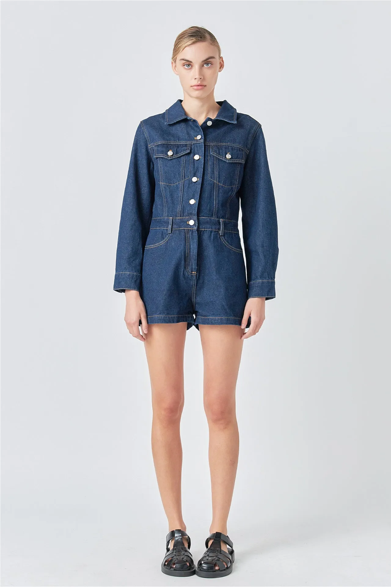 Denim Mini Jumpsuit sold by Endless Rose product image thumbnail 4