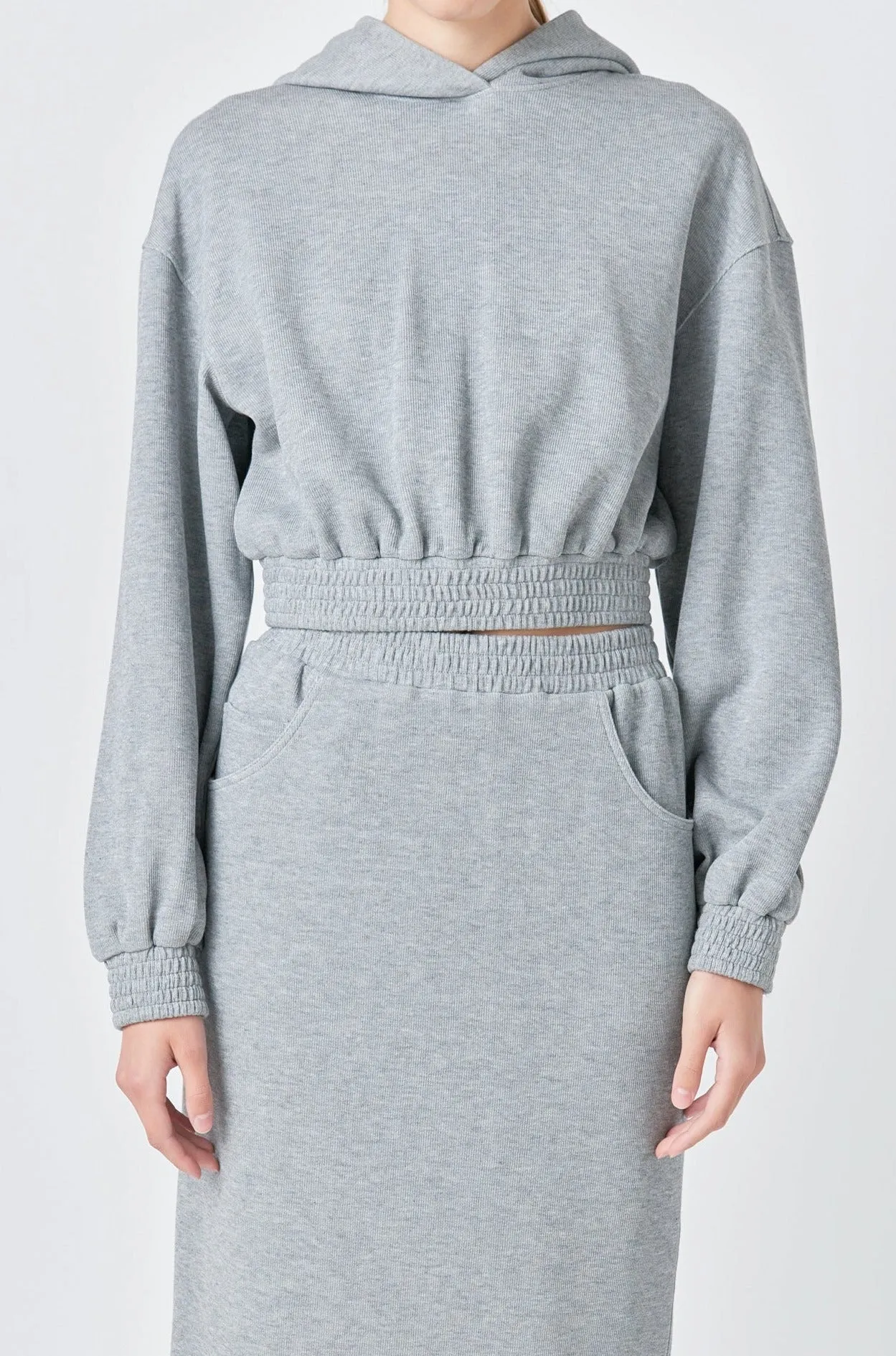French Terry Cropped Hoodie sold by Endless Rose product image thumbnail 3