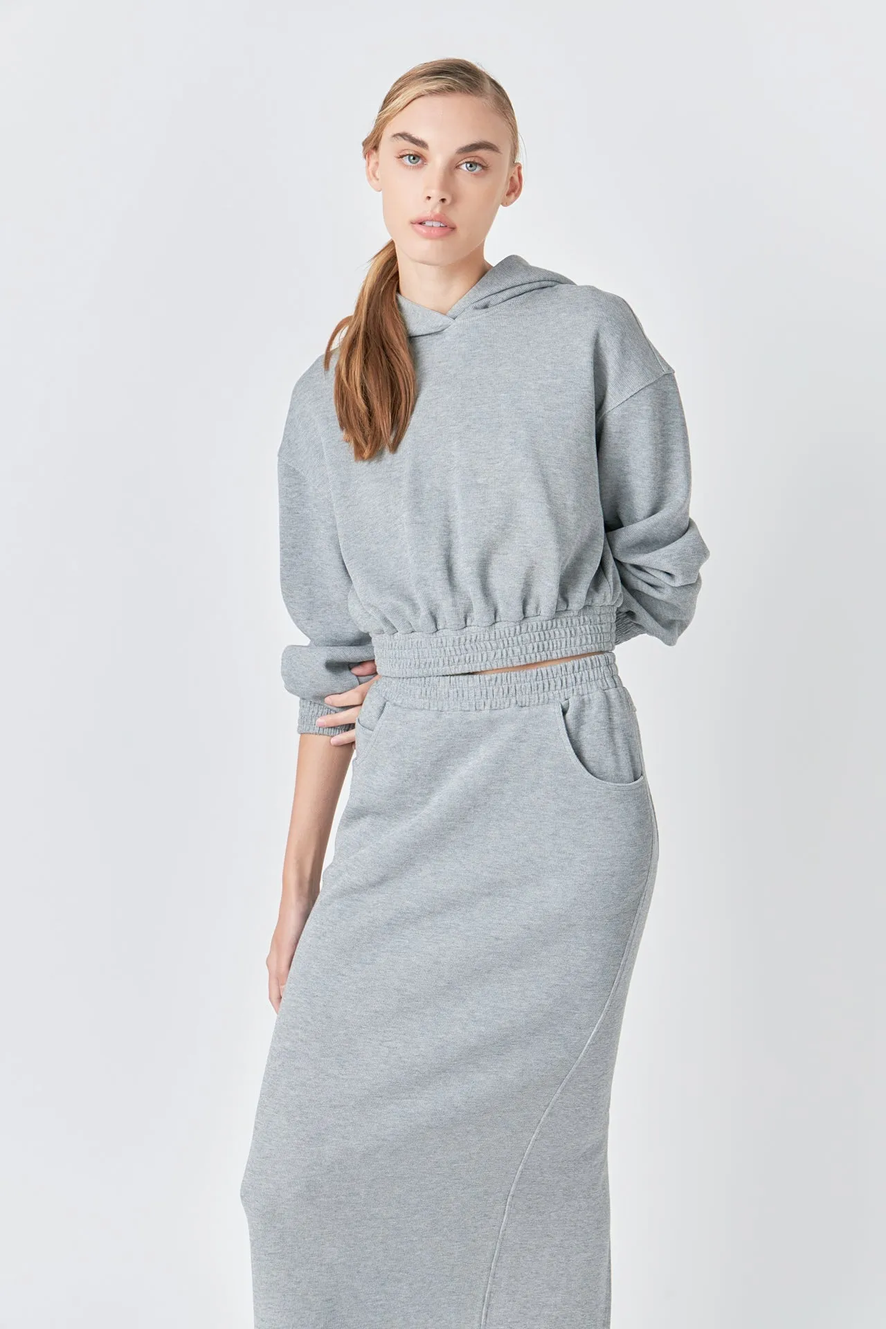 French Terry Cropped Hoodie sold by Endless Rose