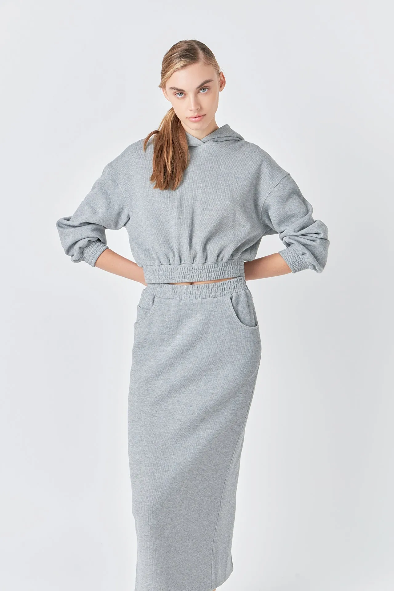 French Terry Cropped Hoodie sold by Endless Rose product image thumbnail 5