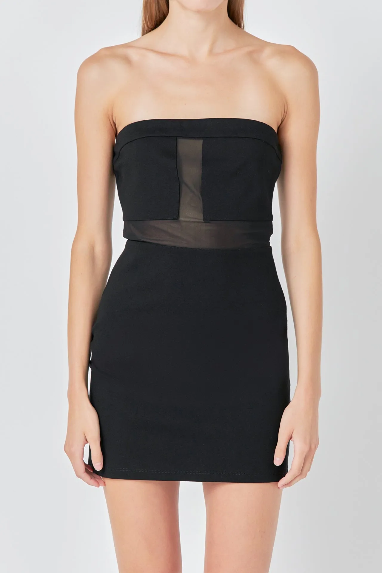 Strapless Mesh Mini Dress sold by Endless Rose product image thumbnail 3