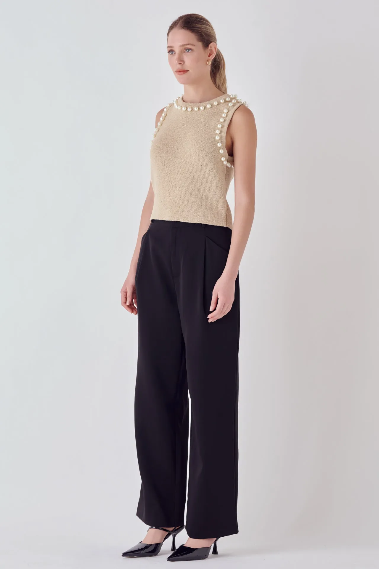 Pearl Detail Knit Tank Top - Final sale sold by Endless Rose product image thumbnail 3