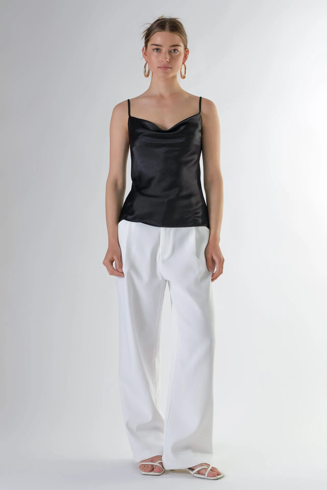 Satin Cowl Neck Top sold by Endless Rose