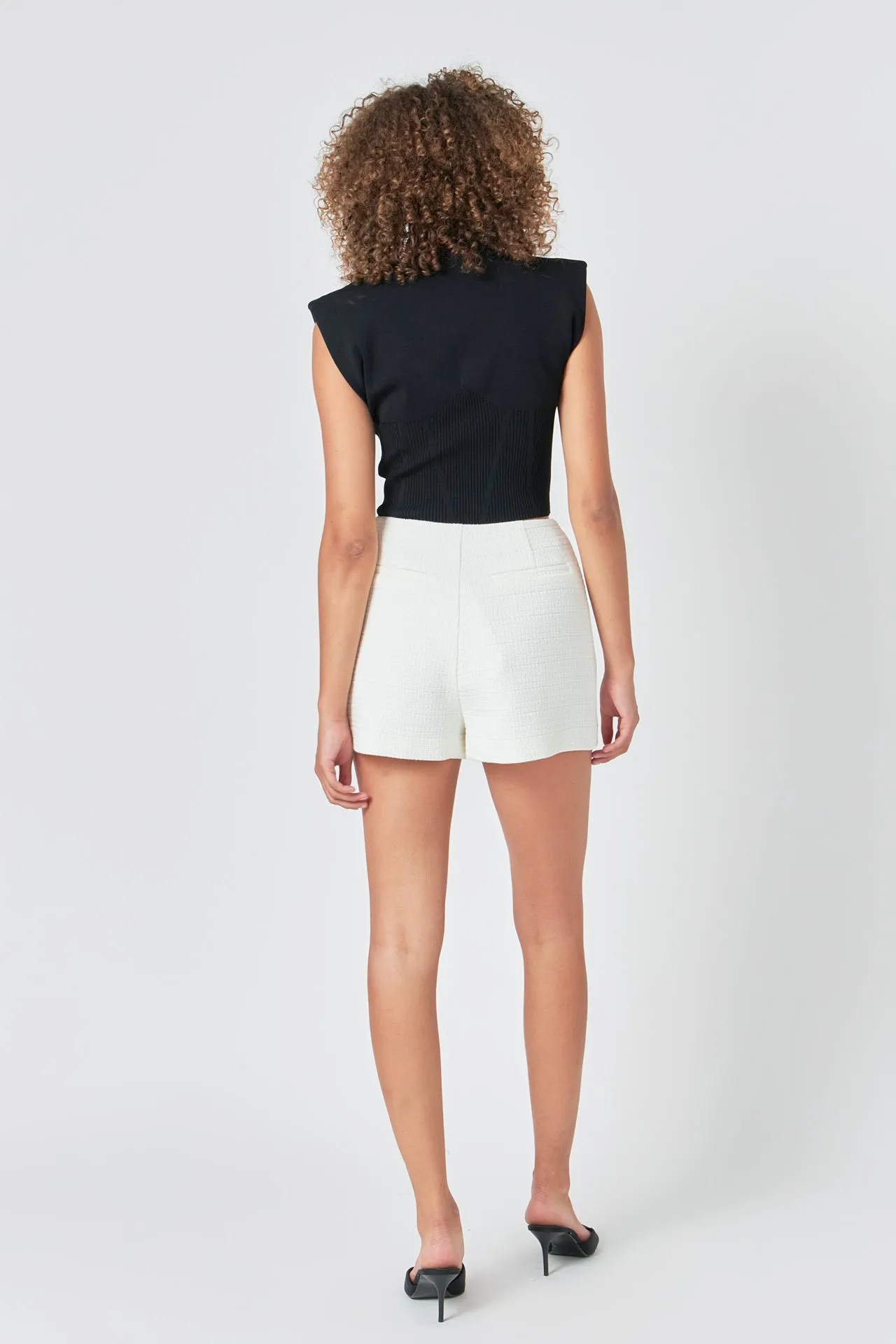 Tweed High Waist Shorts sold by Endless Rose product image thumbnail 4