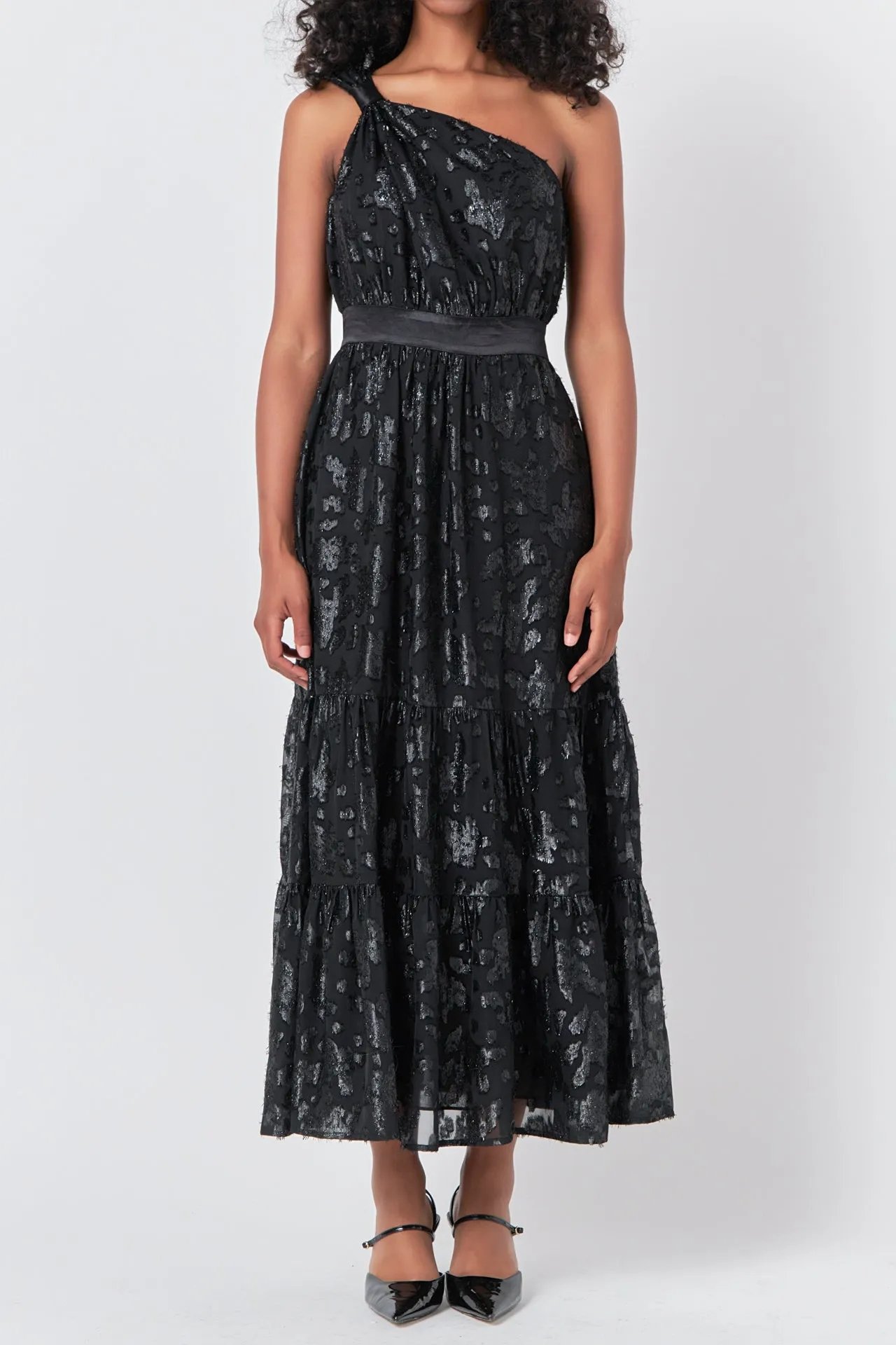 One Shoulder Chiffon Maxi Dress sold by Endless Rose product image thumbnail 2