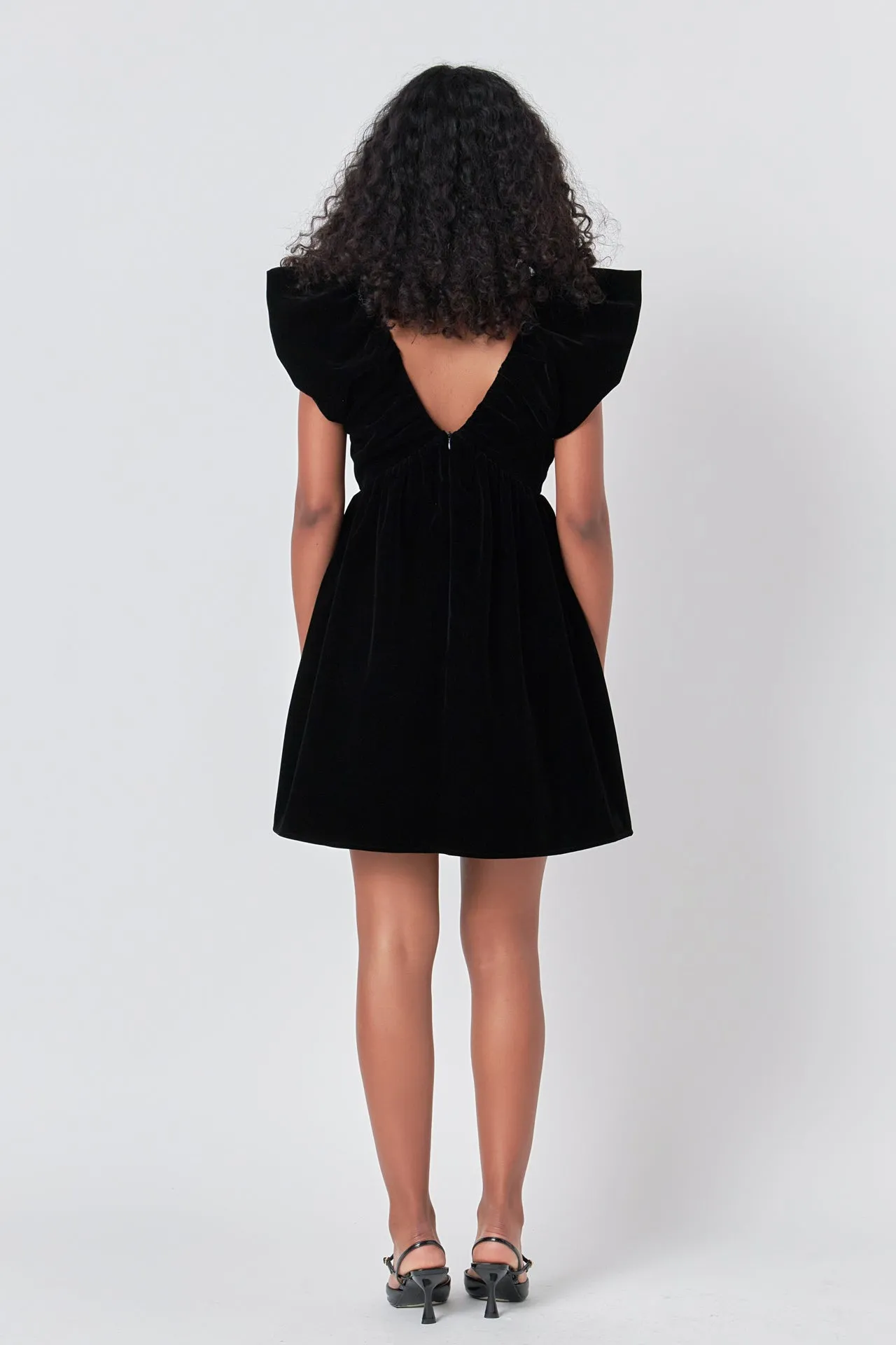 Velvet Satin Bow Mini Dress sold by Endless Rose product image thumbnail 4