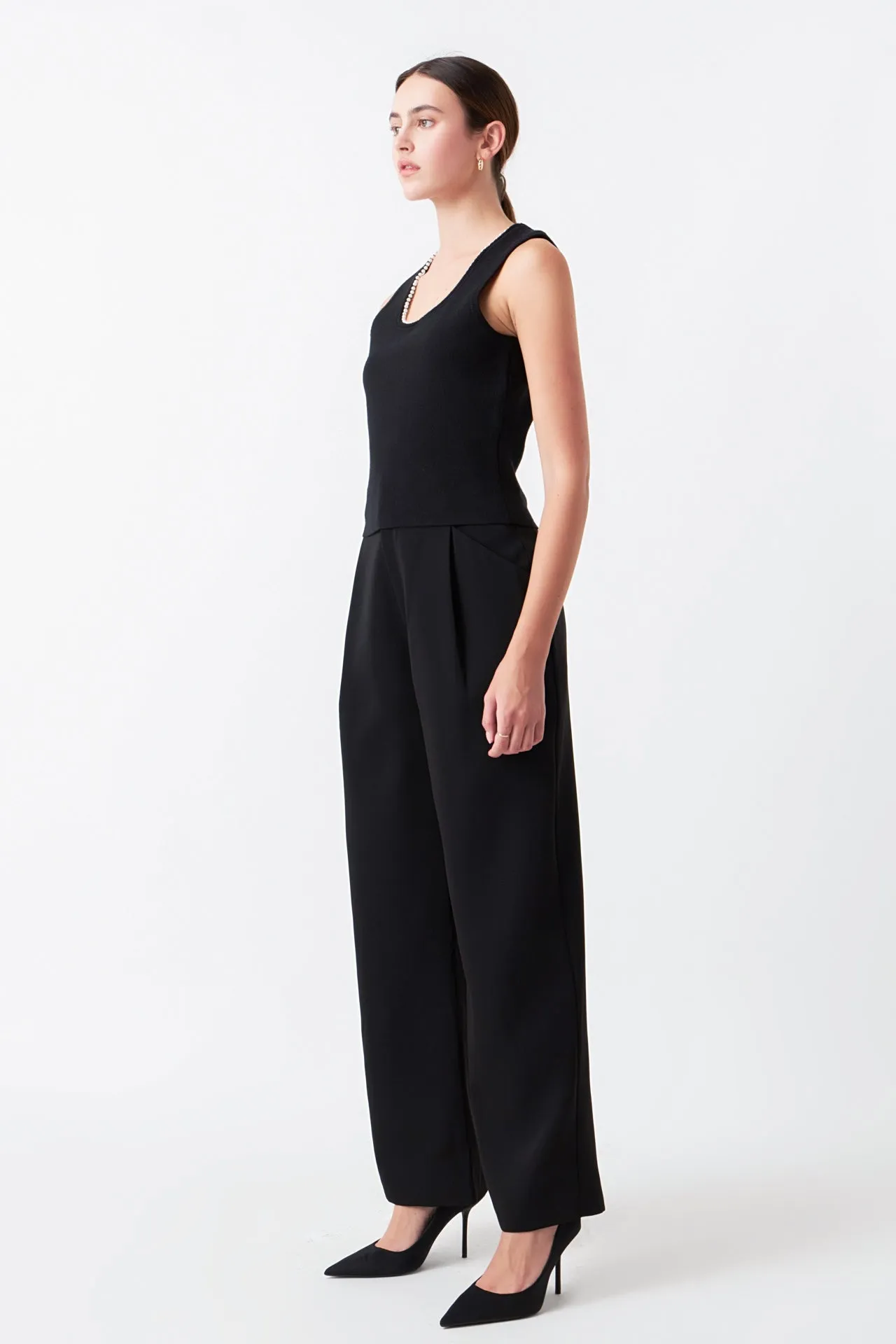 Pearl Trim Knit Tank Top sold by Endless Rose product image thumbnail 3