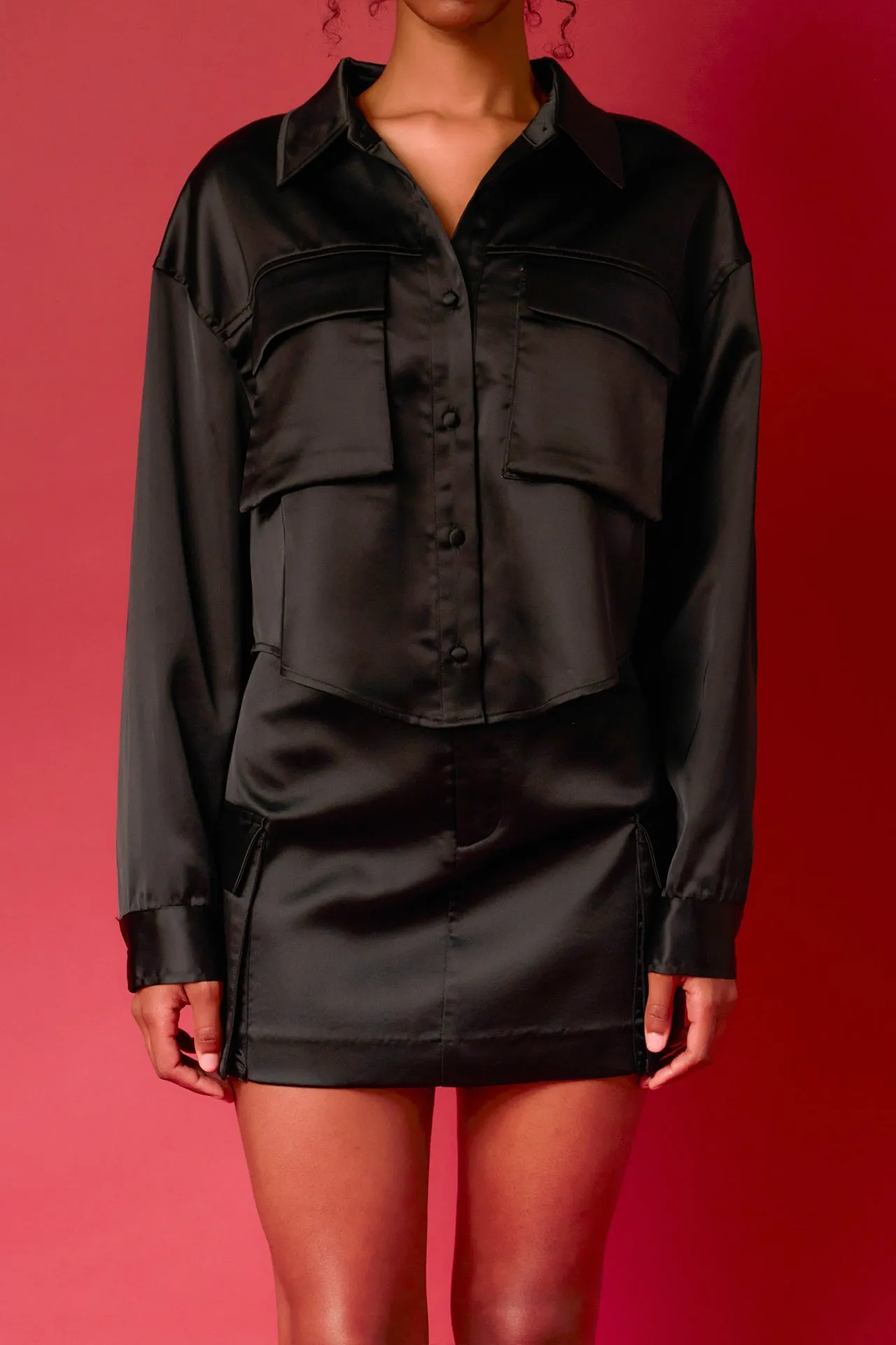 Satin Pocket Detailed Top sold by Endless Rose product image thumbnail 2