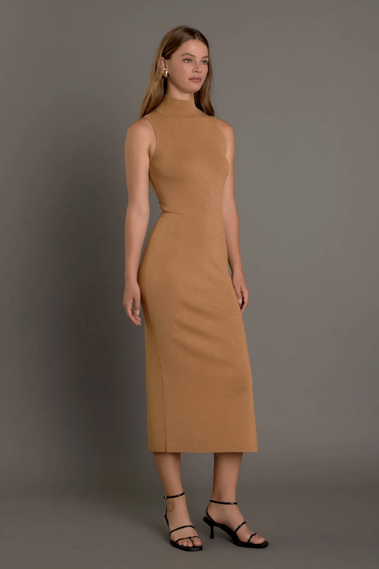 Lurex High Neck Midi Dress sold by Endless Rose product image thumbnail 3