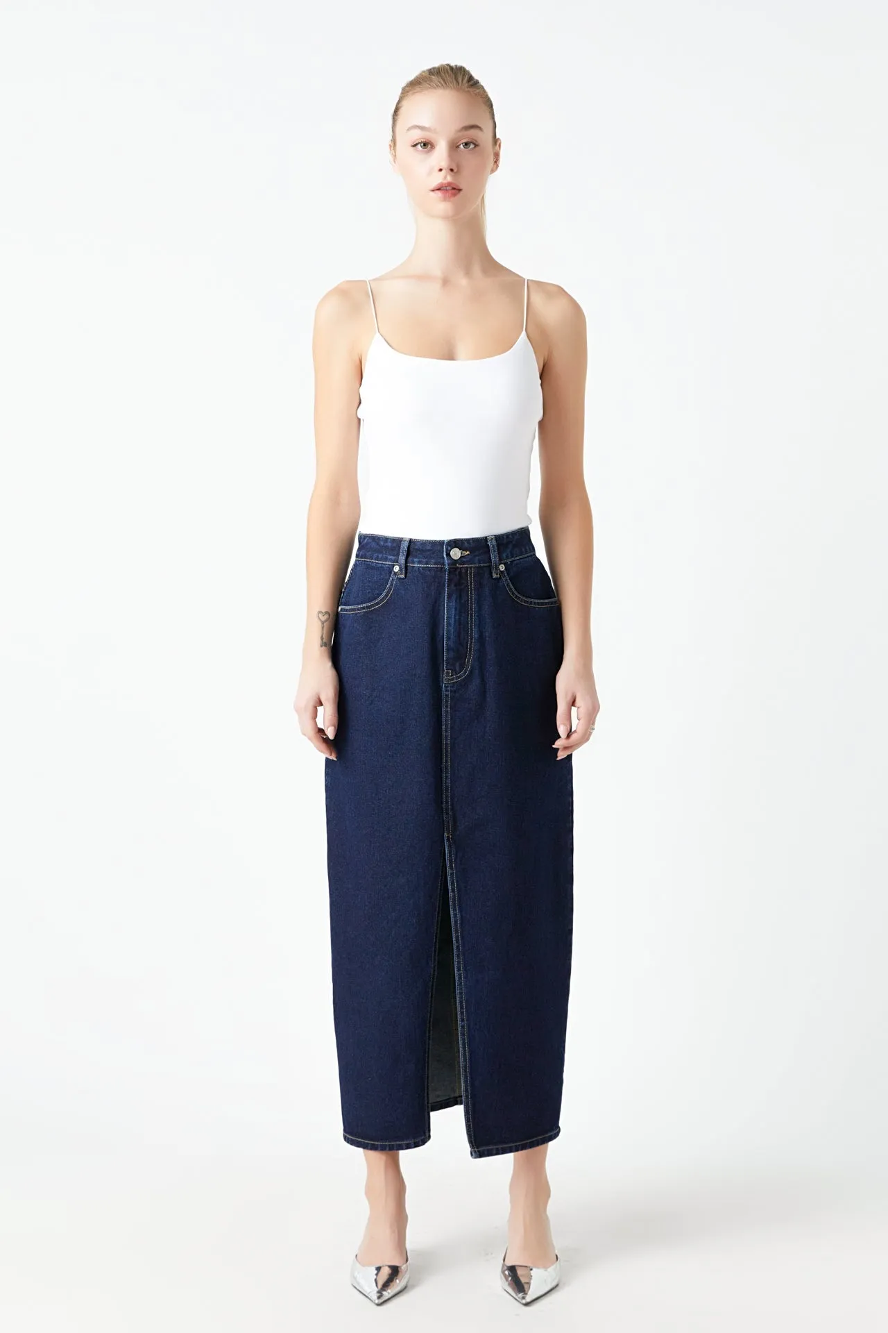 Denim Maxi Skirt sold by Endless Rose product image thumbnail 3