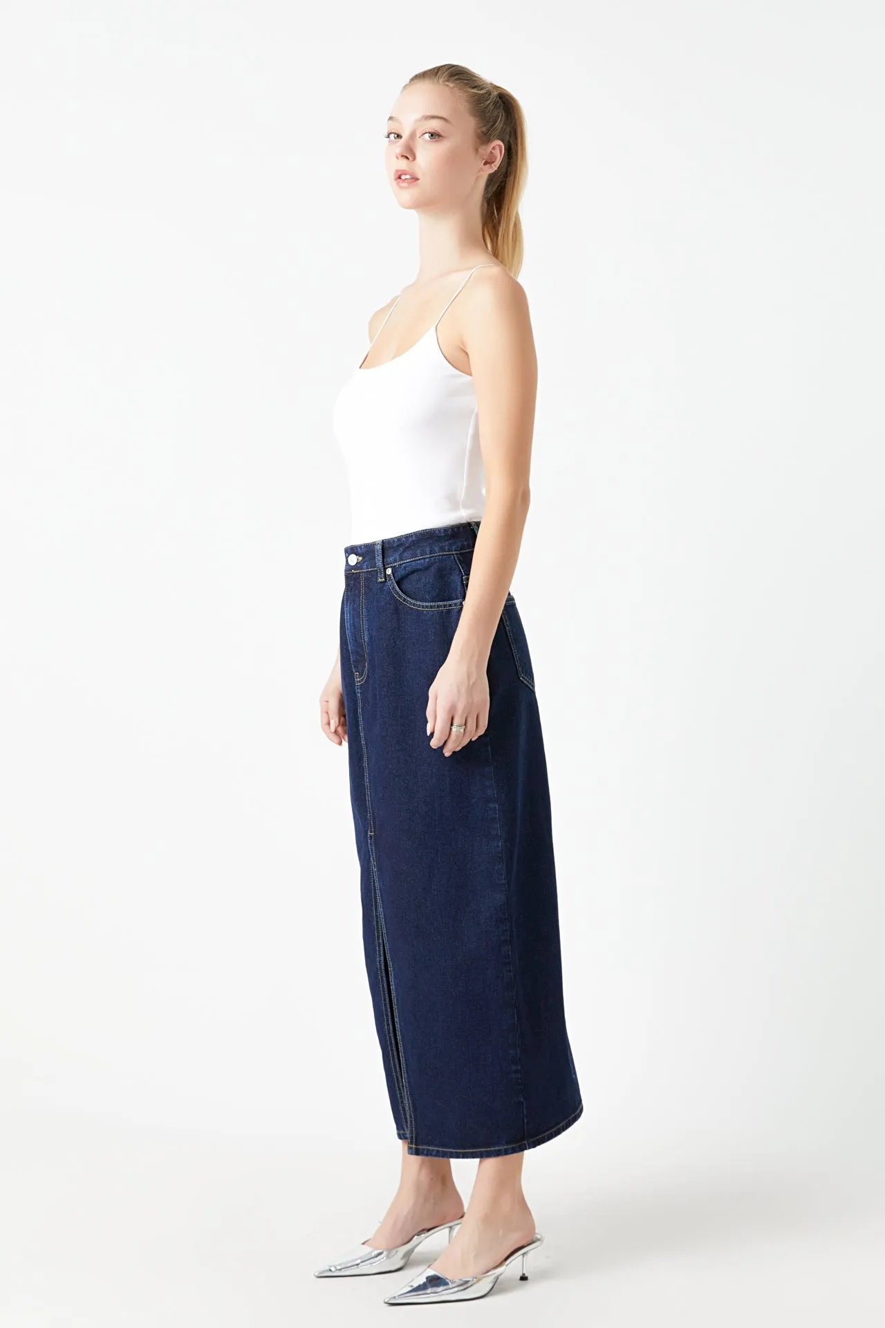 Denim Maxi Skirt sold by Endless Rose product image thumbnail 4
