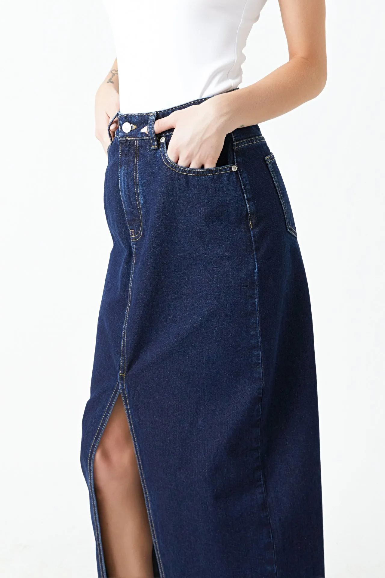 Denim Maxi Skirt sold by Endless Rose product image thumbnail 2