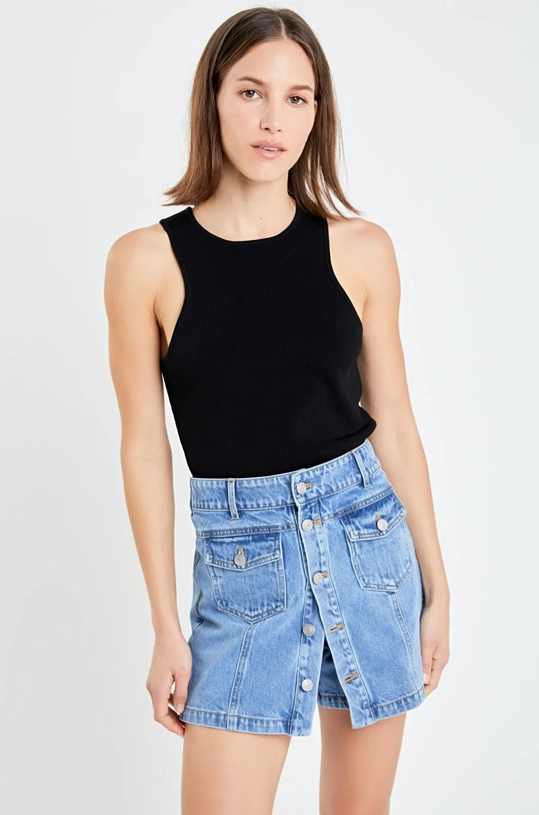 Denim Skort sold by Endless Rose