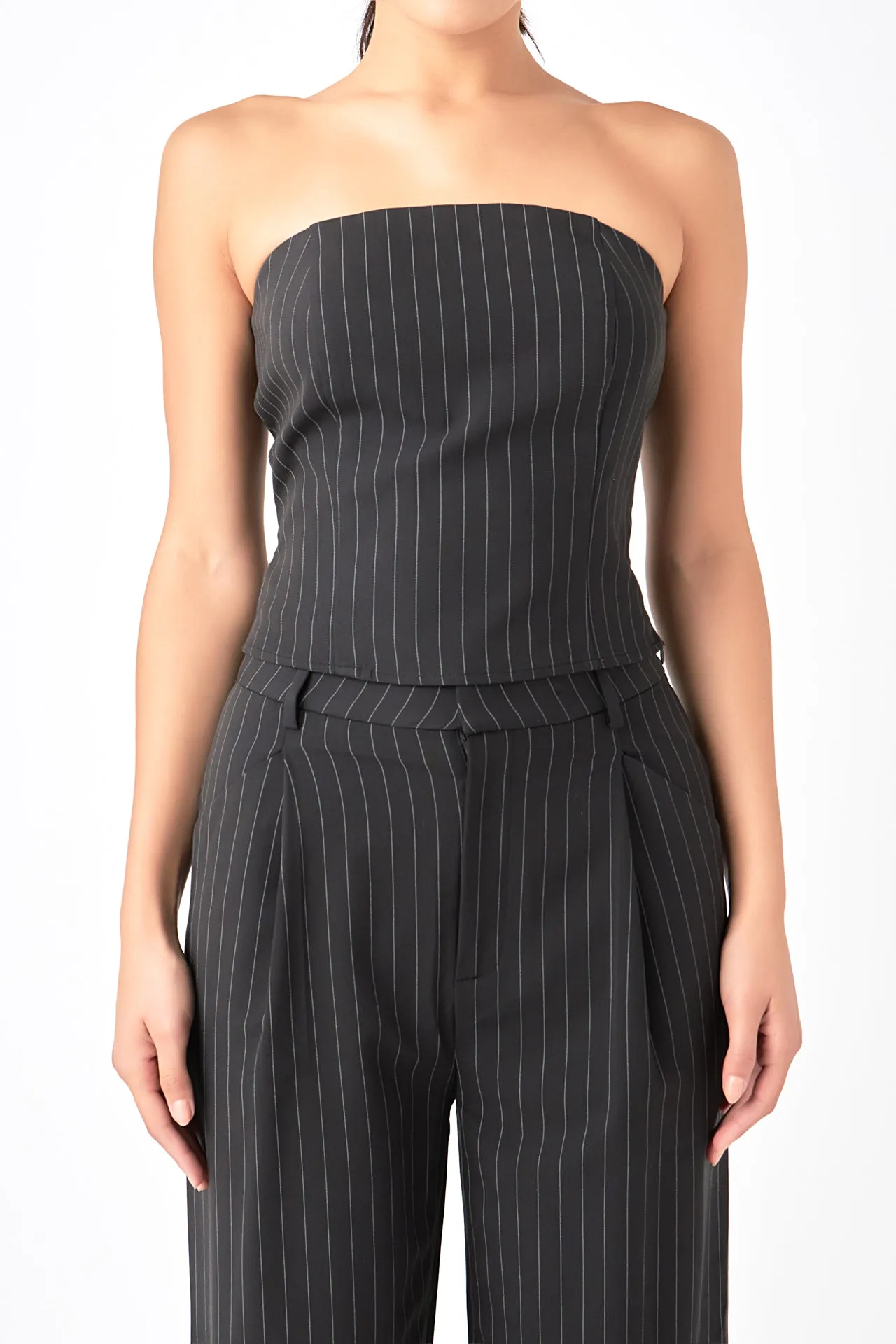 Pinstriped Tube Top sold by Endless Rose product image thumbnail 3