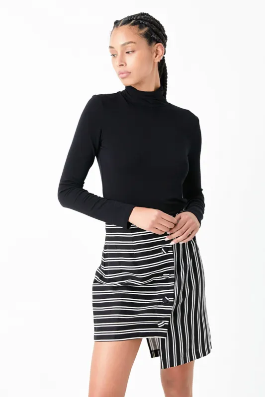 Striped Asymmetrical Skirt sold by Endless Rose