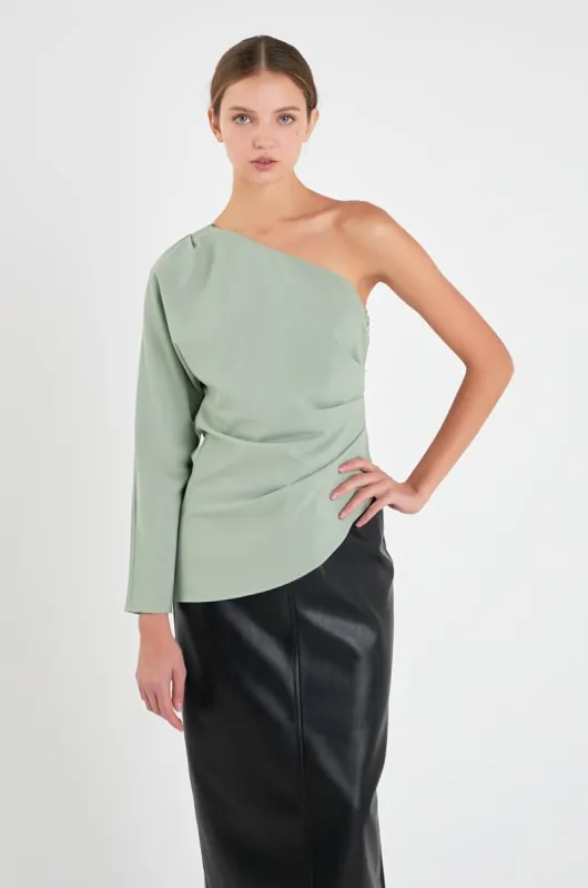 Asymmetric Ruched Top sold by Endless Rose