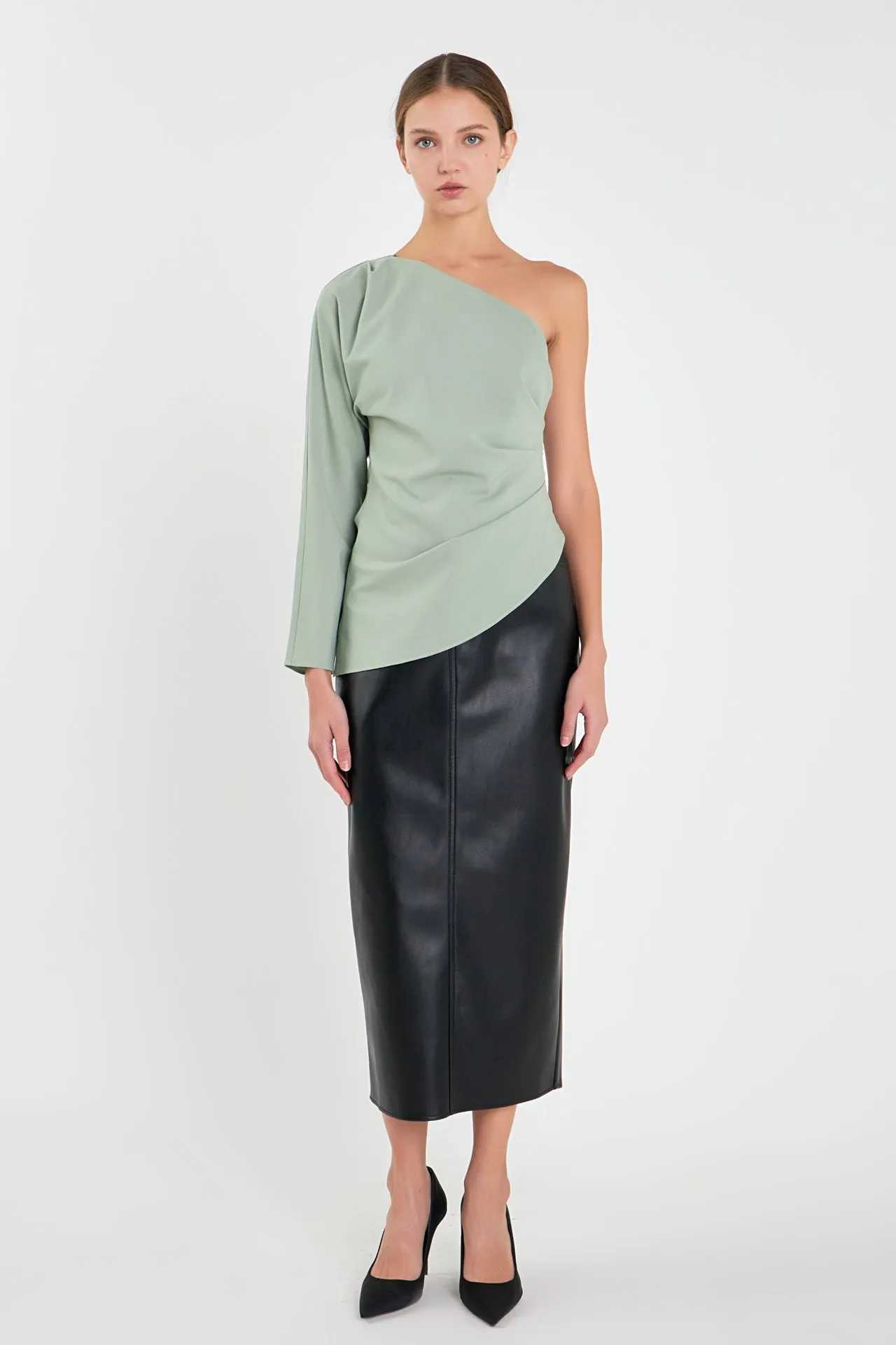 Asymmetric Ruched Top sold by Endless Rose product image thumbnail 2