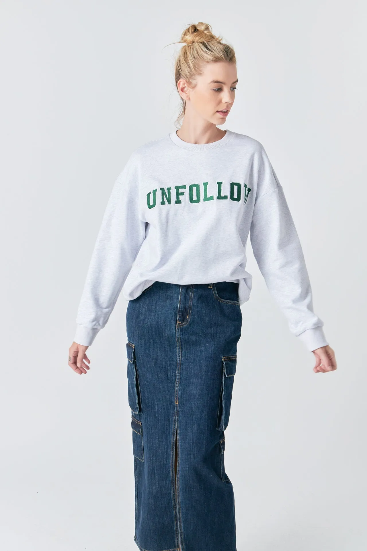 Letter Patch Sweatshirt sold by Endless Rose product image thumbnail 4